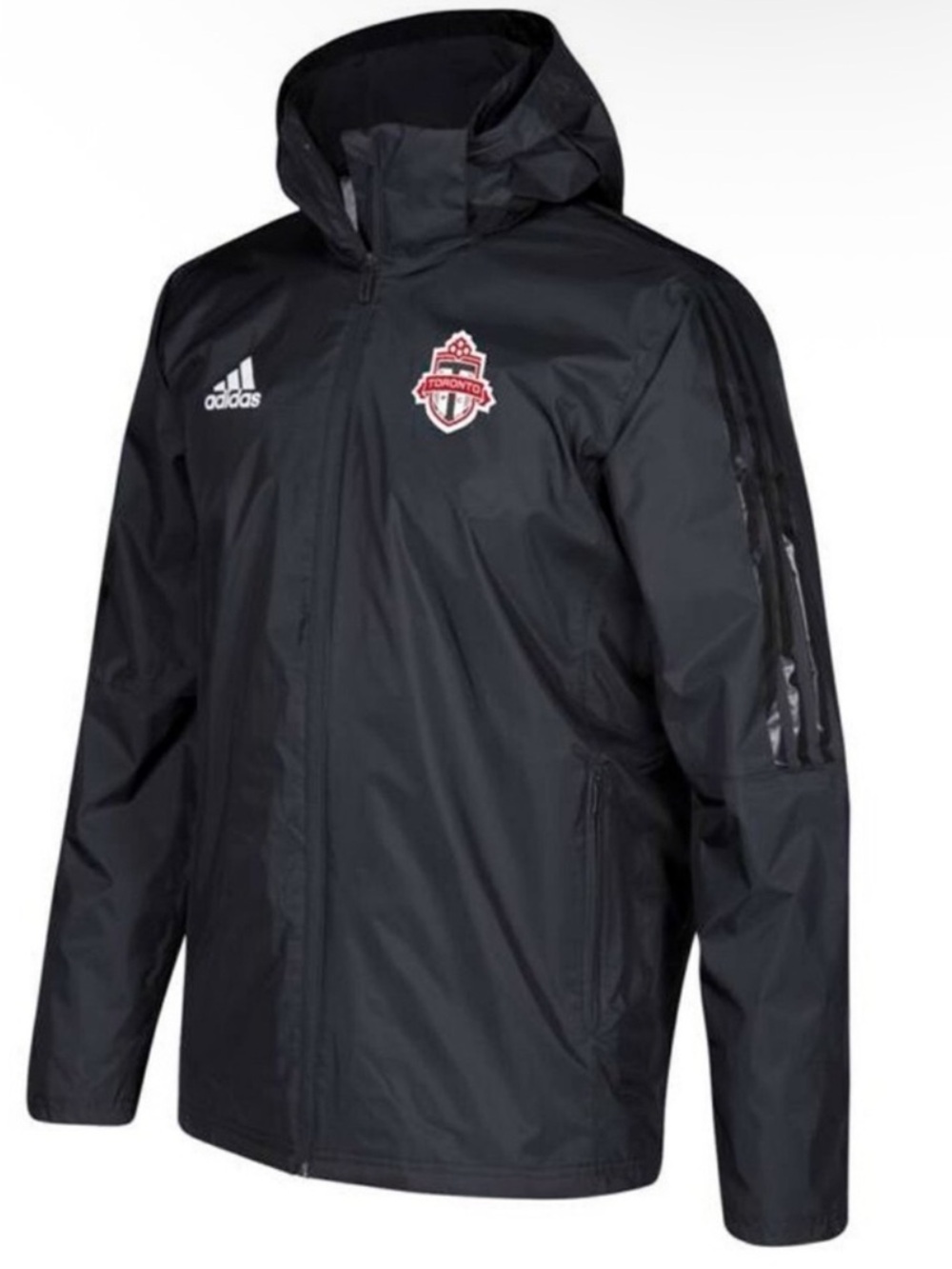 adidas Black Hooded Windbreaker with Toronto TFC Crest